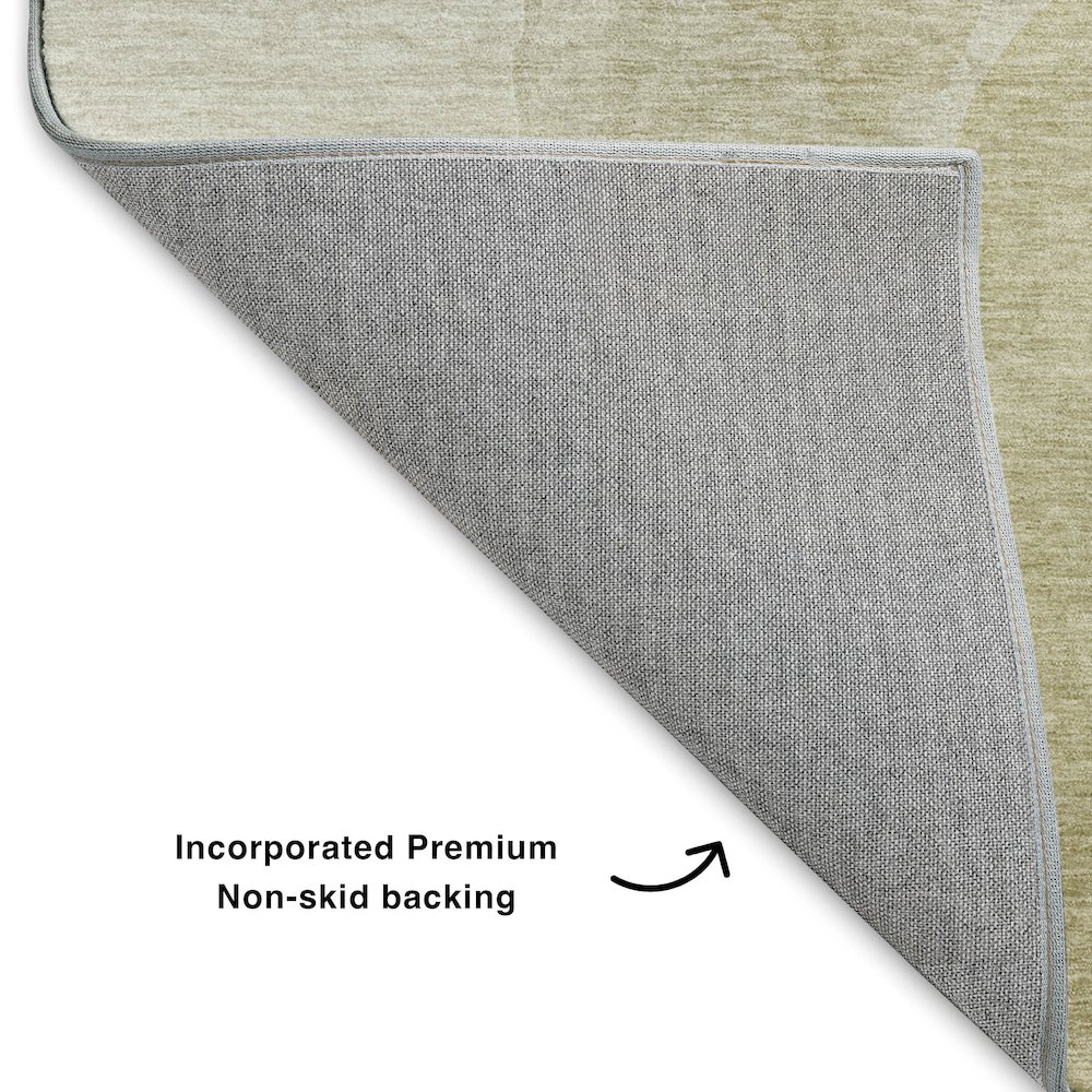 Luxury Washable Indoor/Outdoor Ravenna Putty 8' x 10' Rug. Picture 4