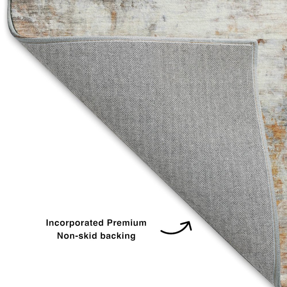 Luxury Washable Indoor/Outdoor Ravenna Copper 8' x 10' Rug. Picture 4