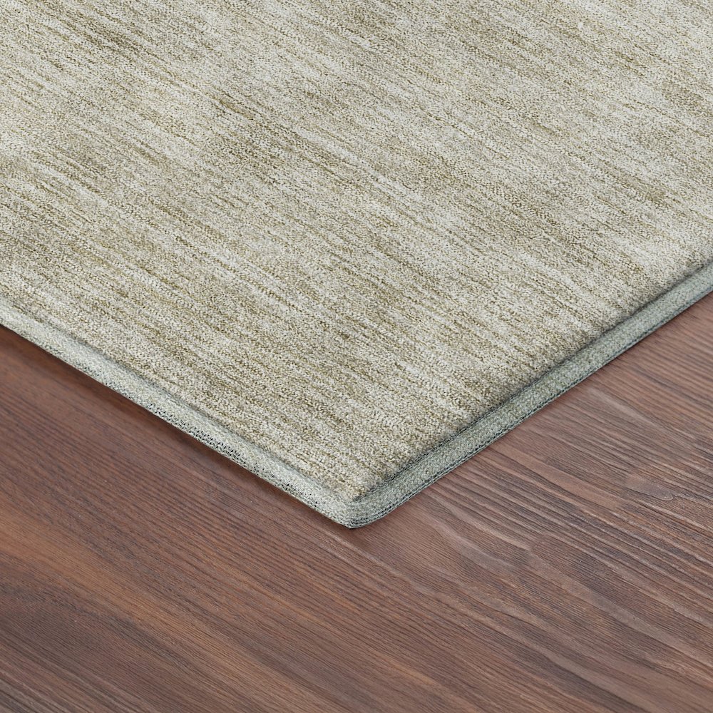 Luxury Washable Indoor/Outdoor Soft Essentials SE1 Brown 8' x 10' Rug. Picture 2