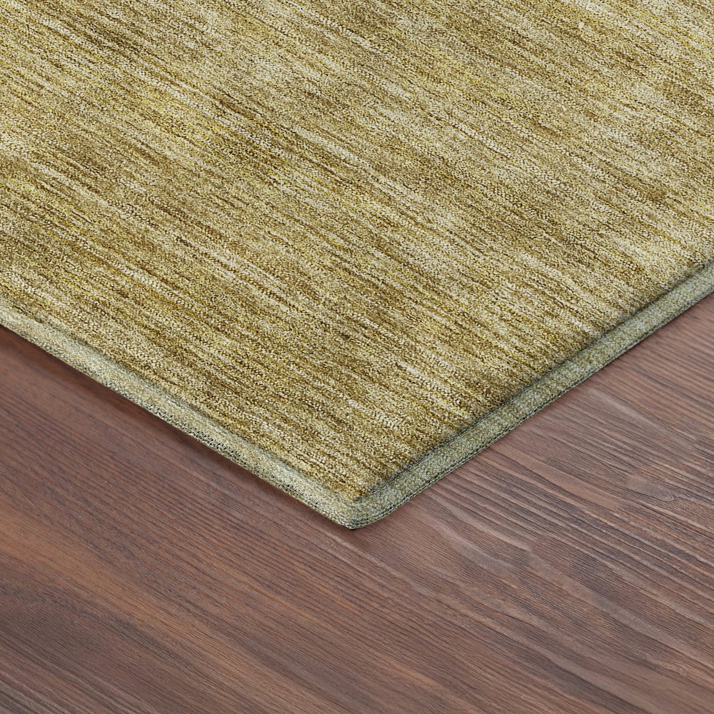 Luxury Washable Indoor/Outdoor Soft Essentials SE1 Gold 8' x 10' Rug. Picture 2