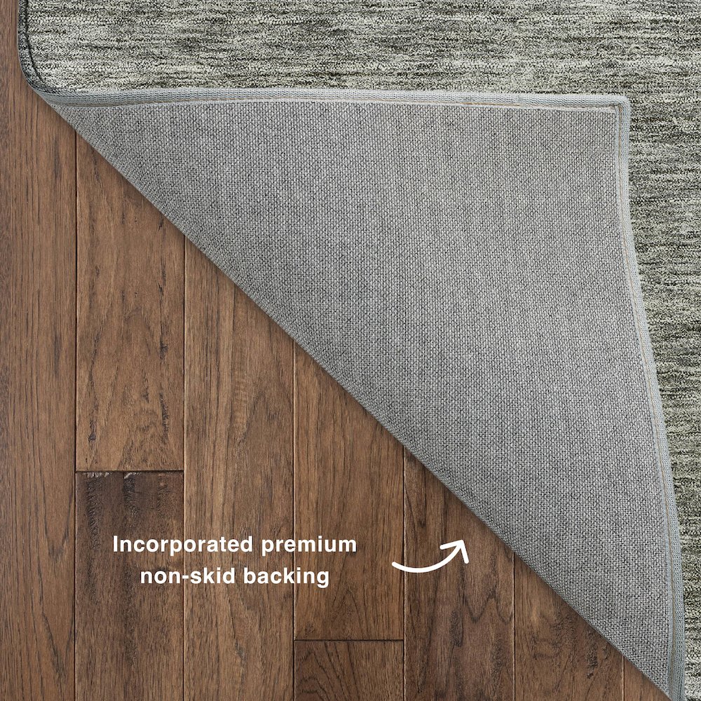 Luxury Washable Indoor/Outdoor Soft Essentials SE1 Gray 8' x 10' Rug. Picture 4