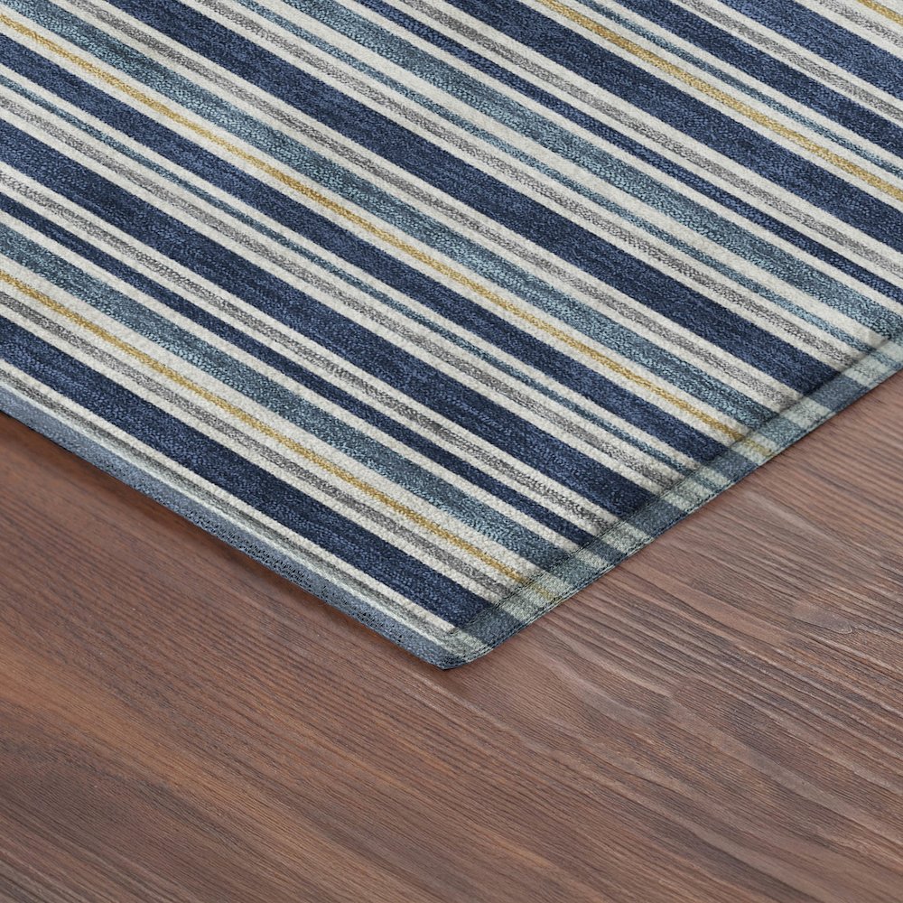 Luxury Washable Indoor/Outdoor Soft Essentials SE2 Blue 8' x 10' Rug. Picture 2
