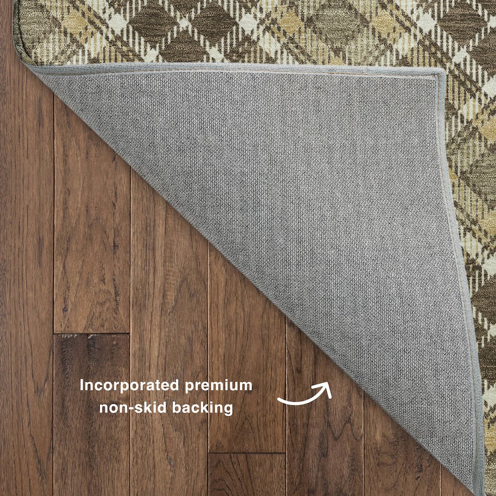 Luxury Washable Indoor/Outdoor Soft Essentials SE3 Brown 8' x 10' Rug. Picture 4