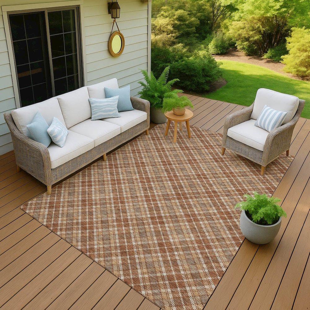 Luxury Washable Indoor/Outdoor Soft Essentials SE3 Orange 10' x 14' Rug. Picture 7