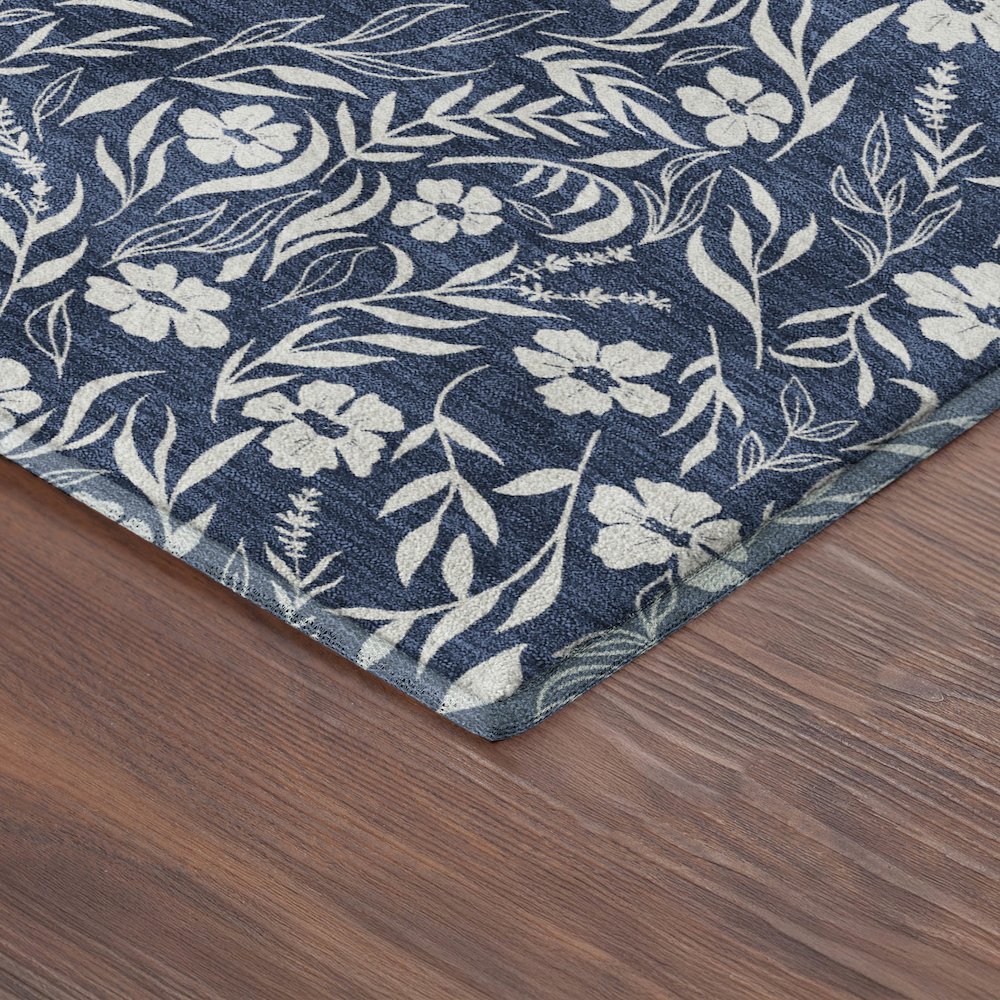 Luxury Washable Indoor/Outdoor Soft Essentials SE4 Blue 8' x 10' Rug. Picture 2