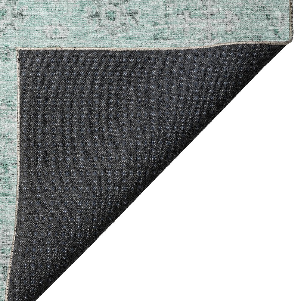 Luxury Washable Indoor/Outdoor Solace Teal 8' x 10' Rug. Picture 4
