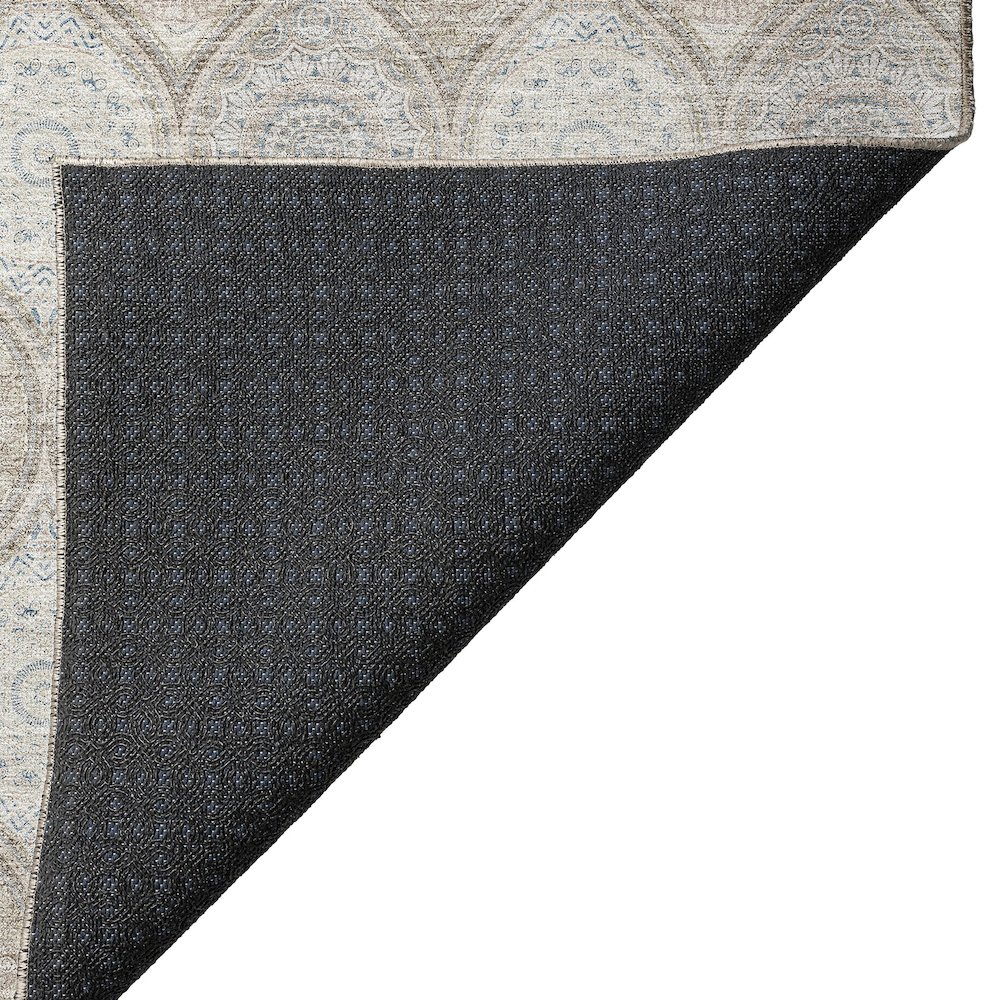 Luxury Washable Indoor/Outdoor Solace Taupe 8' x 10' Rug. Picture 4