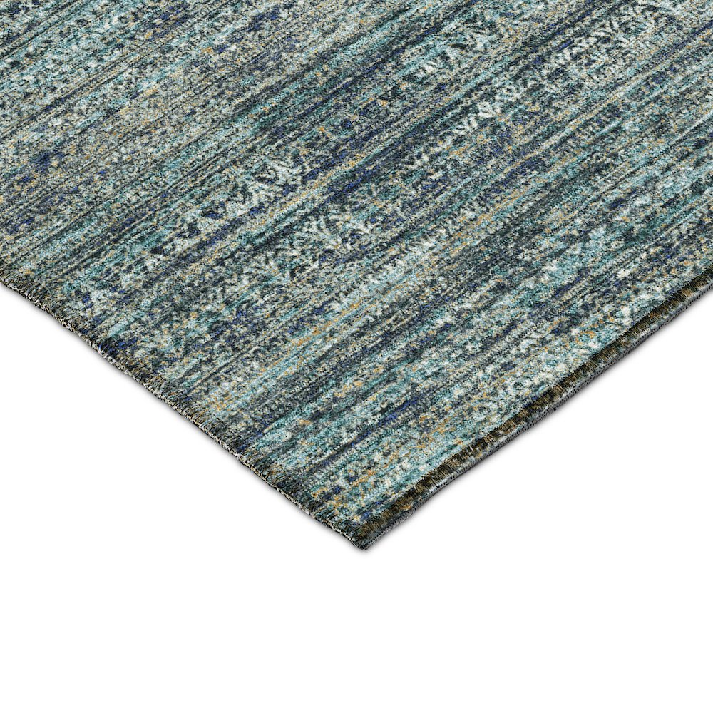 Luxury Washable Indoor/Outdoor Solace Teal 8' x 10' Rug. Picture 2