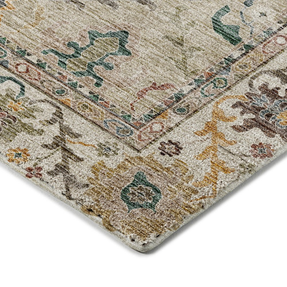 Indoor/Outdoor Silk Road Putty 8' x 8' Round Rug. Picture 2
