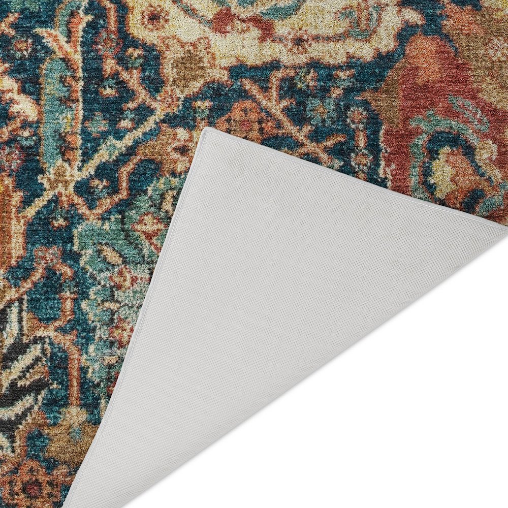 Luxury Washable Indoor/Outdoor Tabrook Navy 8' x 10' Rug. Picture 4