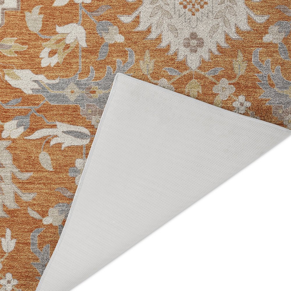 Luxury Washable Indoor/Outdoor Tabrook Copper 8' x 10' Rug. Picture 4