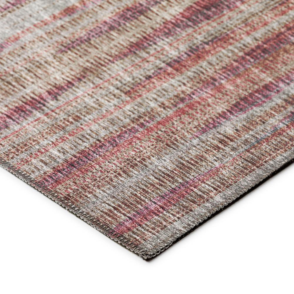 Waverly Burgundy Contemporary Striped 8' x 8' Round Rug Burgundy AWA31. Picture 3