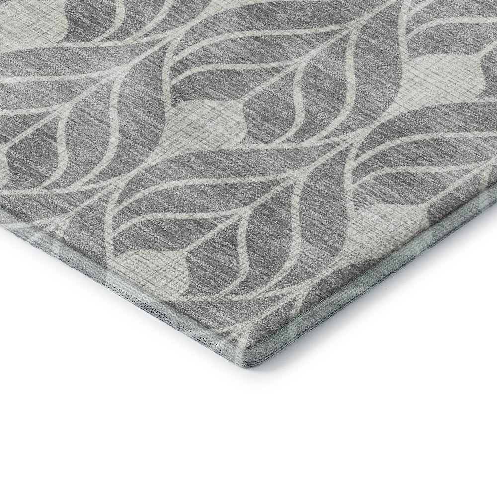Luxury Washable Indoor/Outdoor The Reserve Gray 8' x 10' Rug. Picture 2