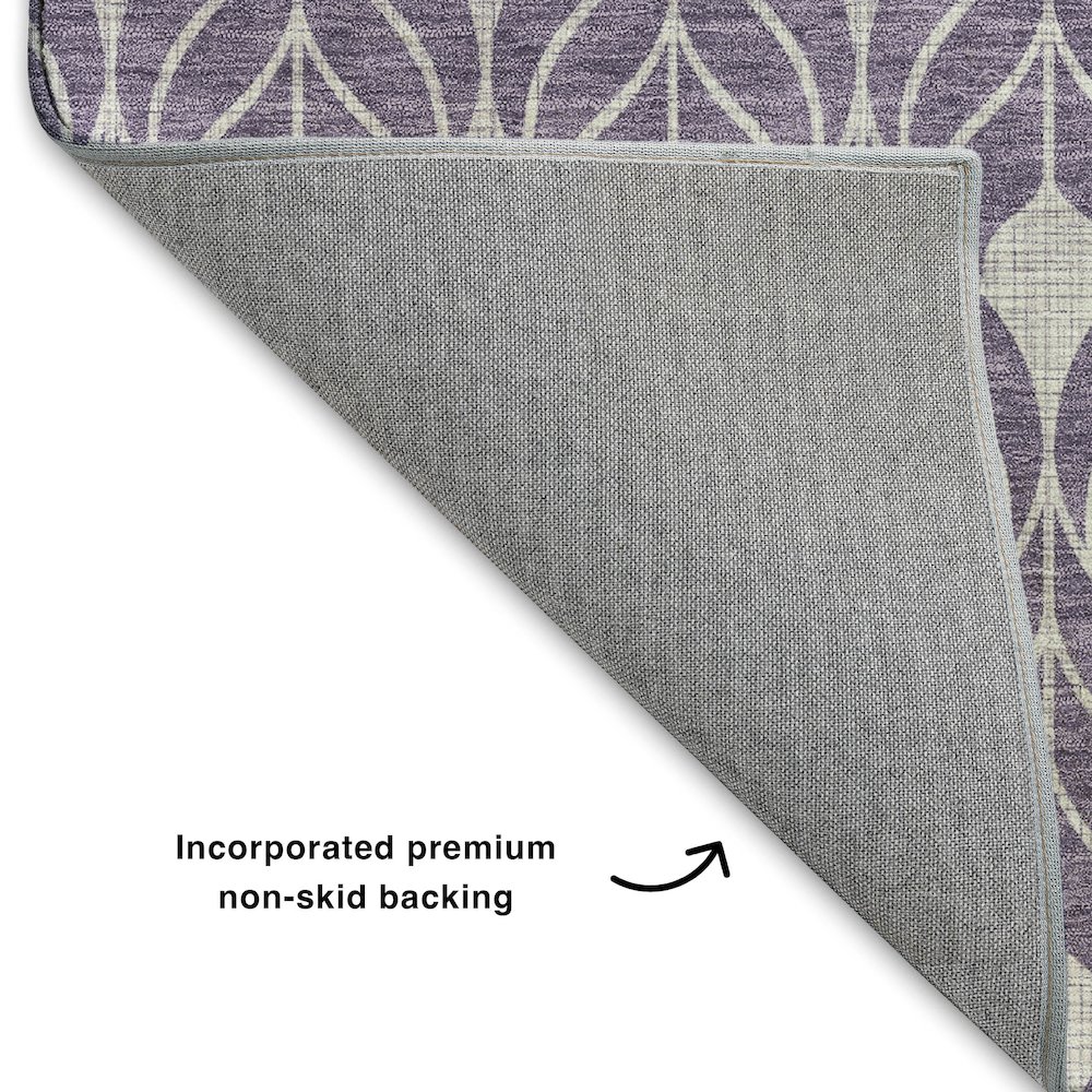 Luxury Washable Indoor/Outdoor The Reserve Plum 8' x 10' Rug. Picture 4
