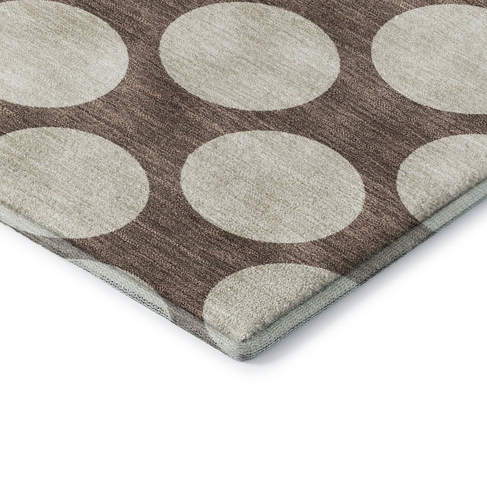 Luxury Washable Indoor/Outdoor The Reserve Coffee 8' x 10' Rug. Picture 2