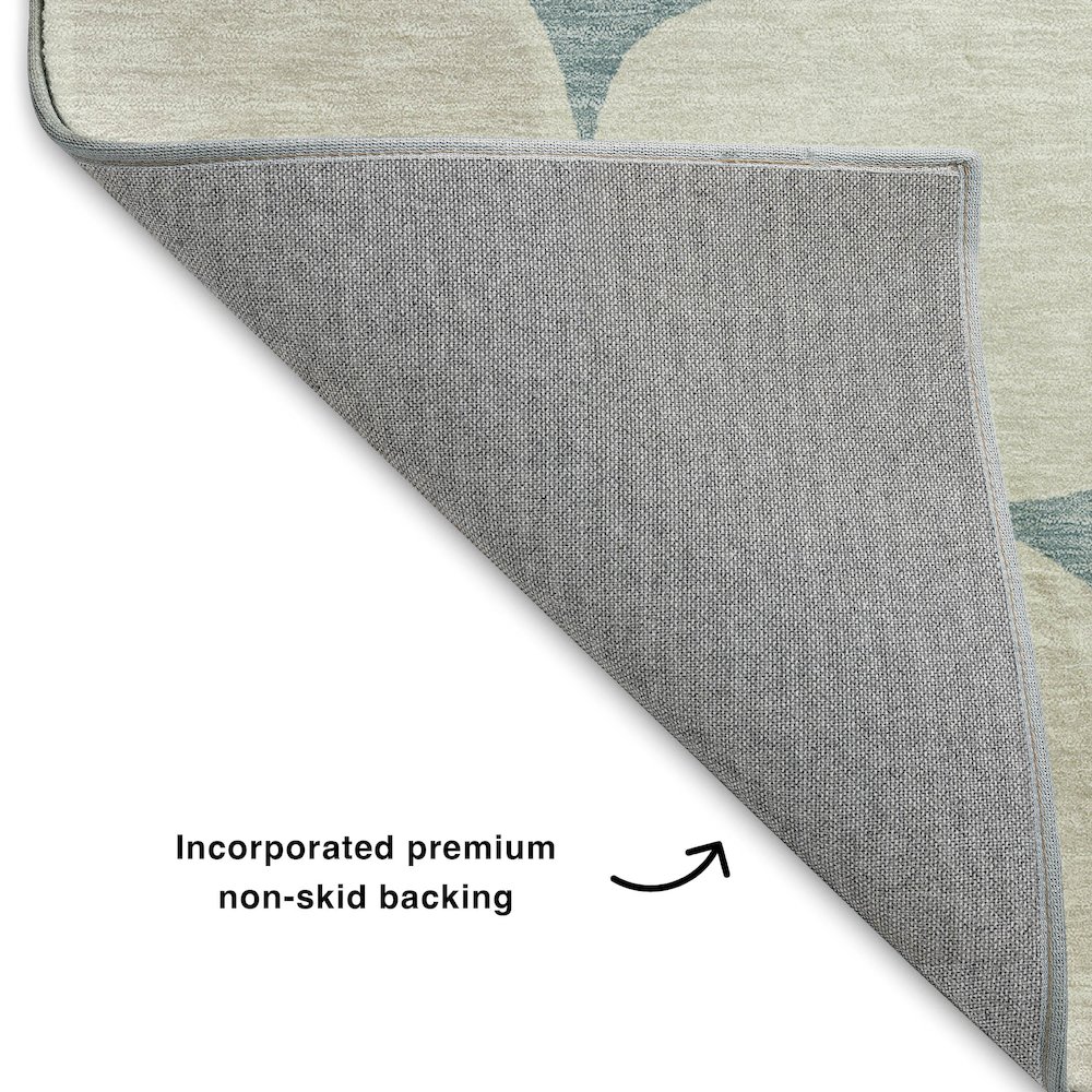 Luxury Washable Indoor/Outdoor The Reserve Teal 8' x 10' Rug. Picture 4