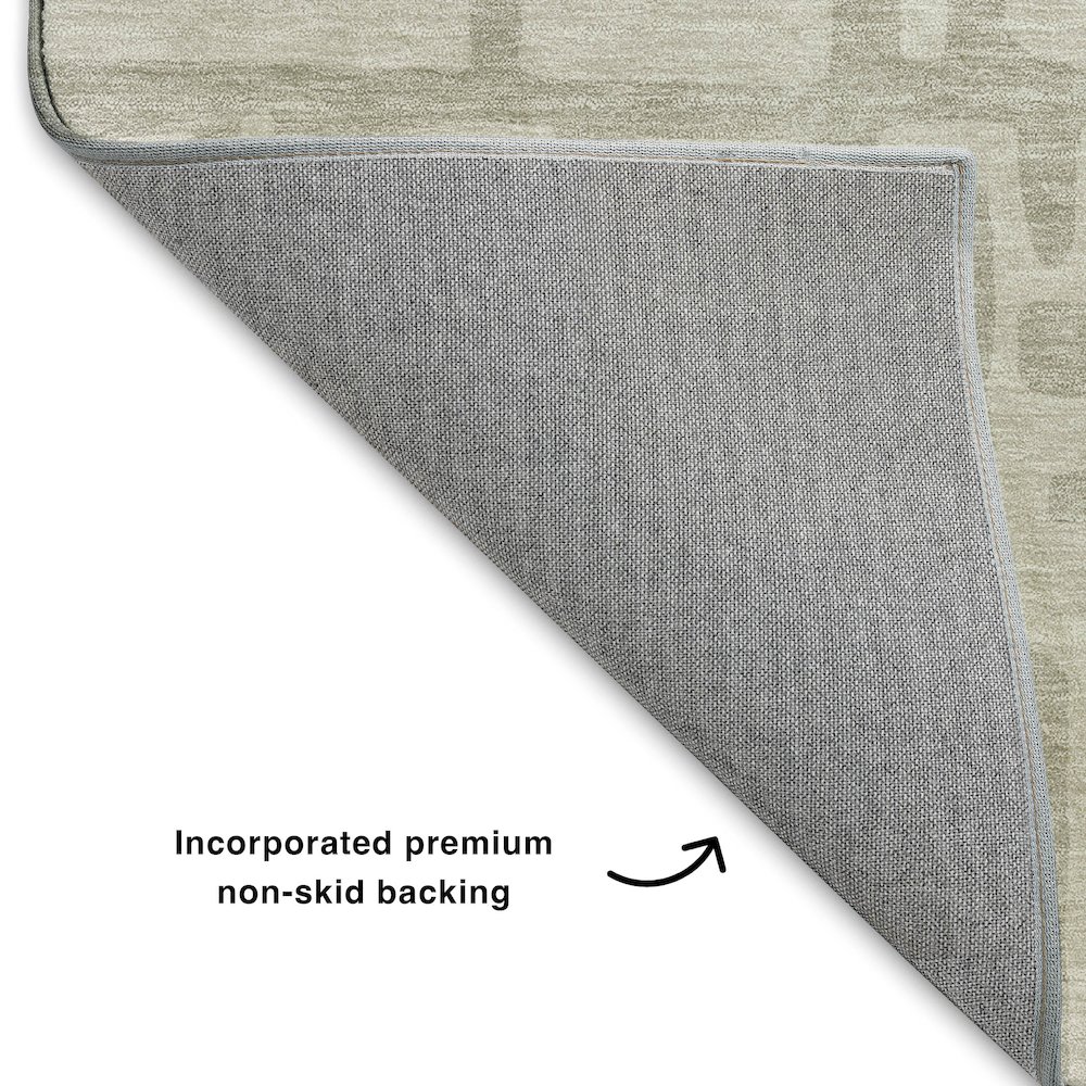Luxury Washable Indoor/Outdoor The Reserve Taupe 8' x 10' Rug. Picture 4