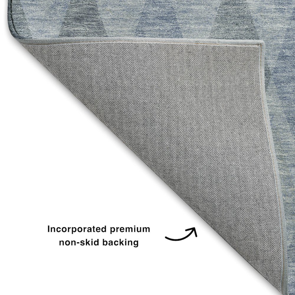 Luxury Washable Indoor/Outdoor The Reserve Denim 8' x 10' Rug. Picture 4