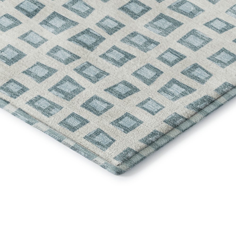 Luxury Washable Indoor/Outdoor The Reserve Teal 8' x 10' Rug. Picture 2