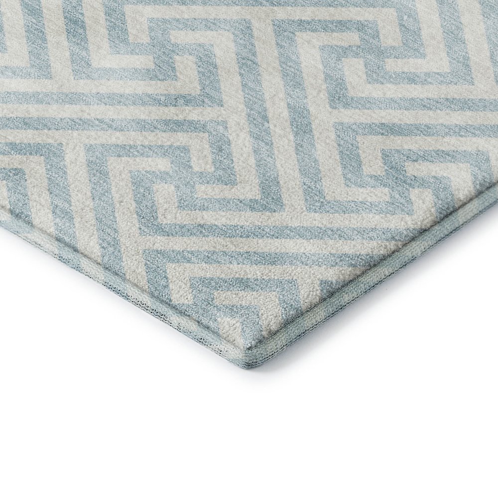 Luxury Washable Indoor/Outdoor The Reserve Sky 8' x 10' Rug. Picture 2