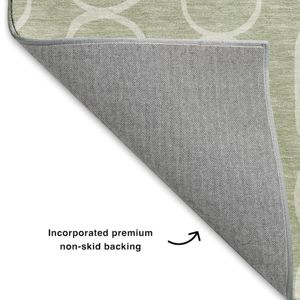 Luxury Washable Indoor/Outdoor The Reserve Celery 8' x 10' Rug. Picture 4
