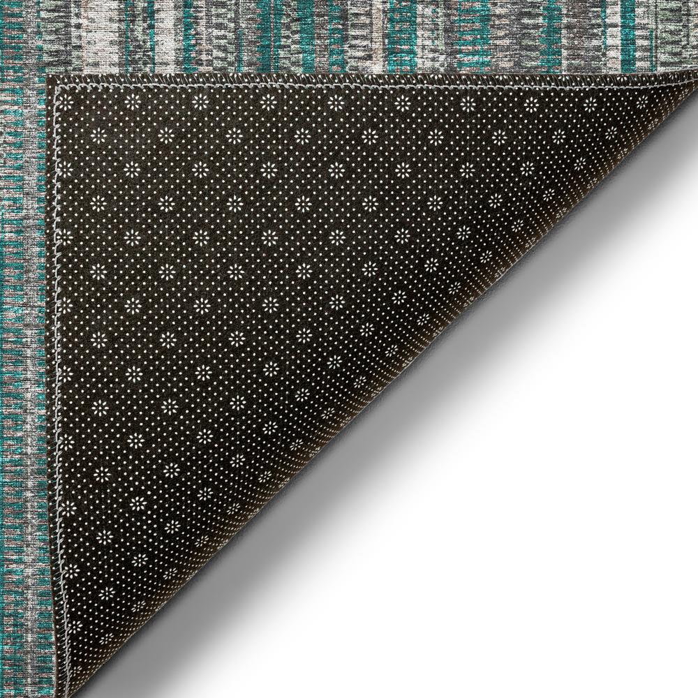 Waverly Peacock Contemporary Striped 8' x 8' Round Rug Peacock AWA31. Picture 4