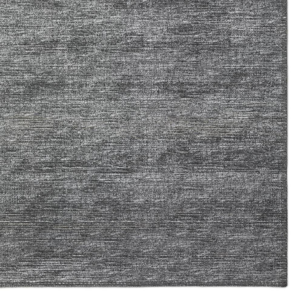 Marston Gray Transitional Striped 8' x 8' Round Rug Gray AMA31. Picture 2