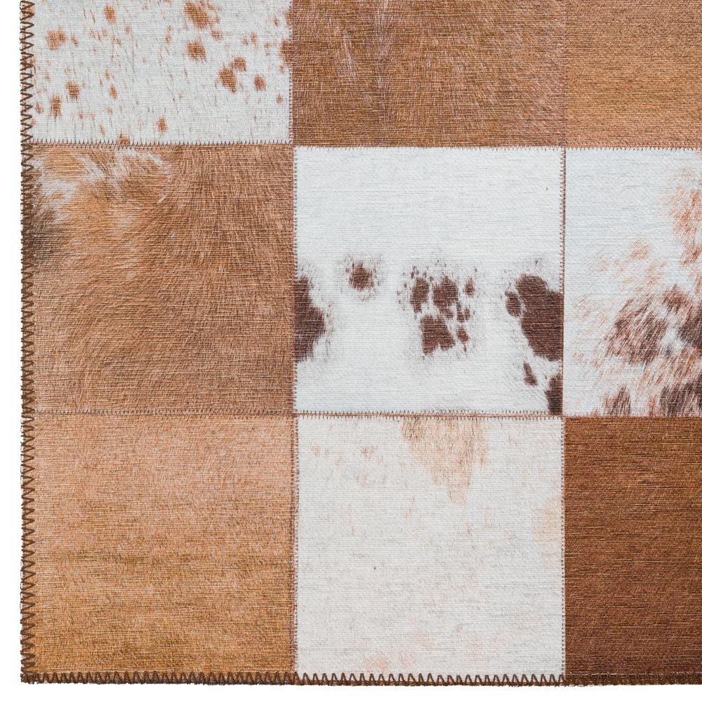 Laredo Brown Animal Patchwork 8' x 8' Round Rug Brown ALR40. Picture 2