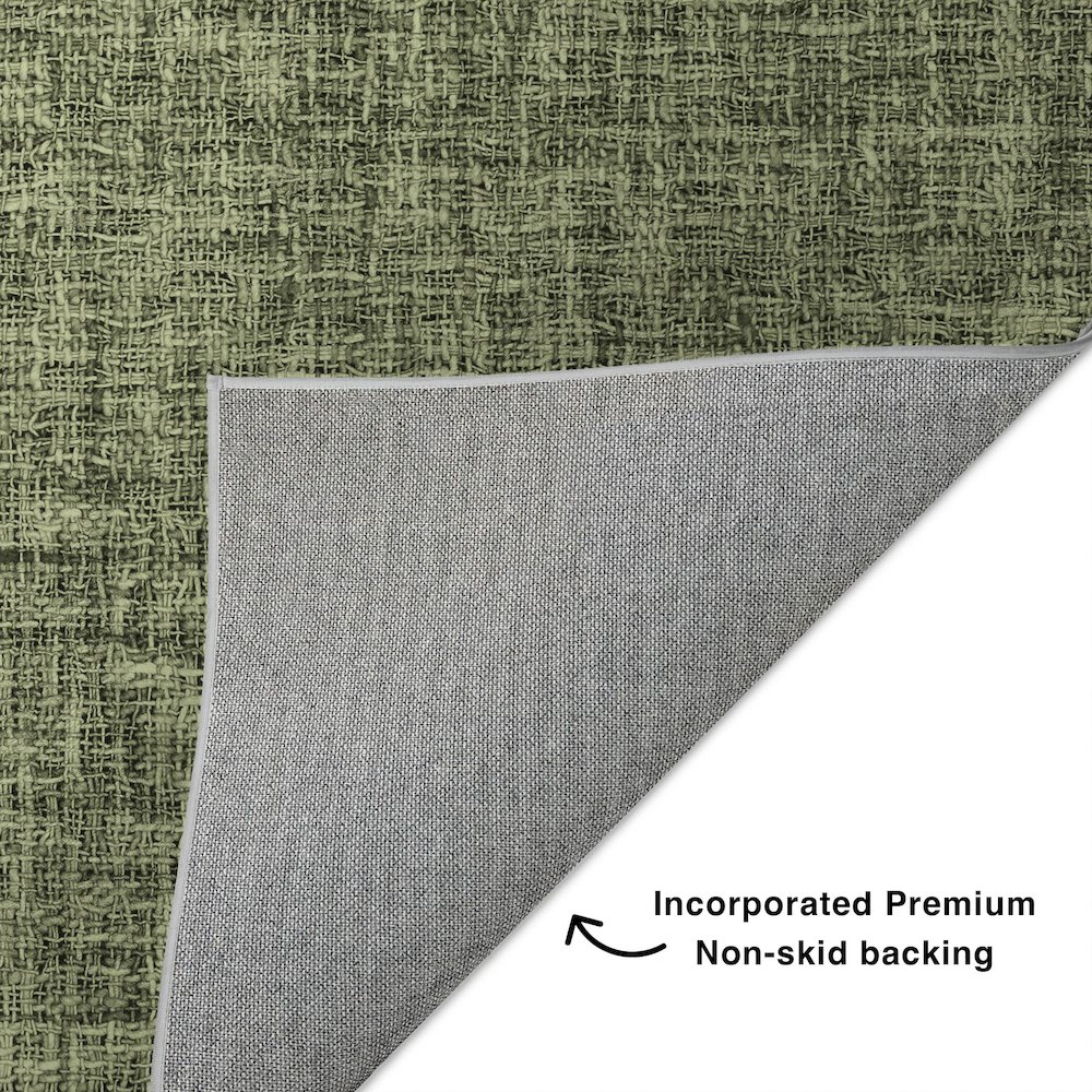 Luxury Washable Voyage VY1 Green 8' x 10' Rug. Picture 4