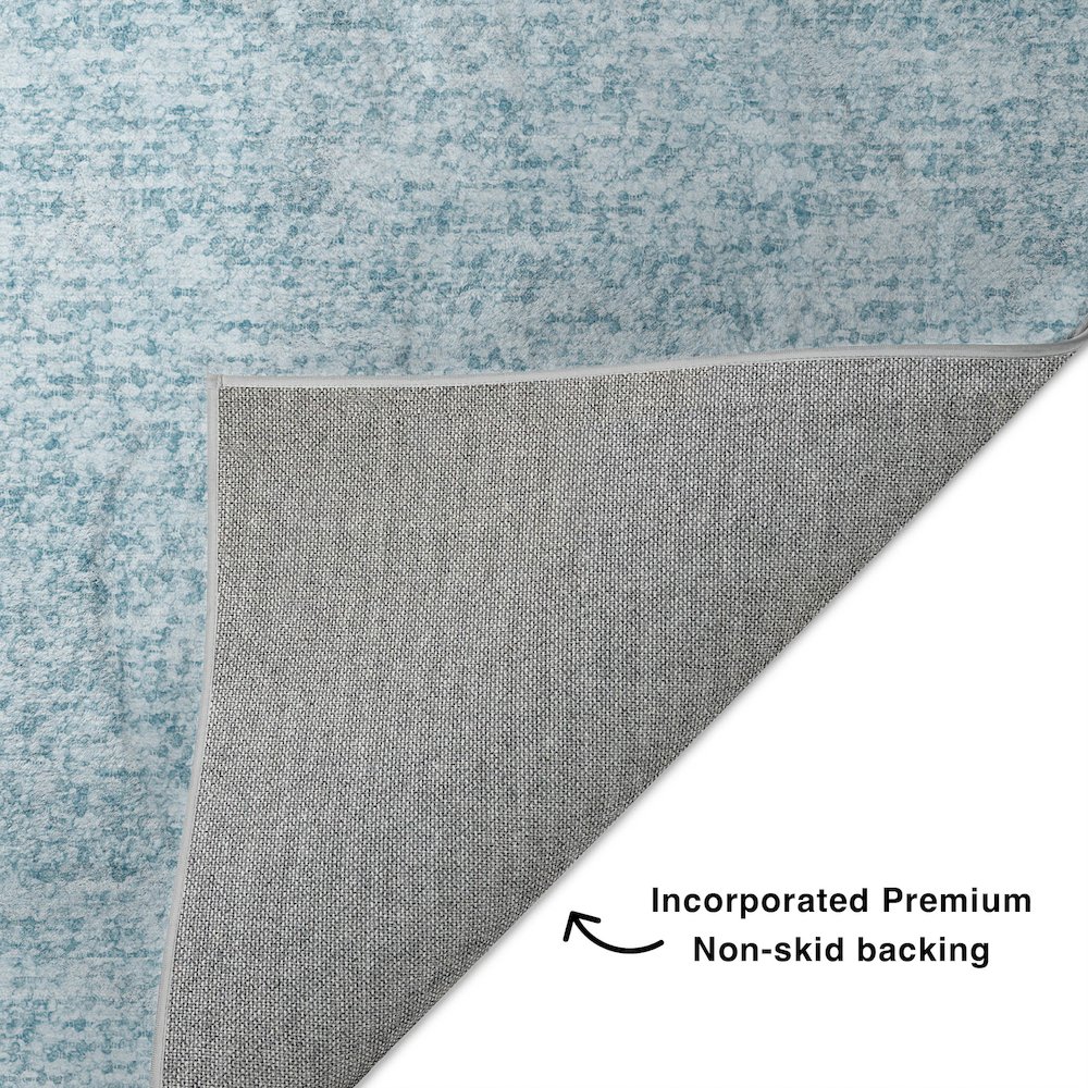 Luxury Washable Voyage VY2 Blue 8' x 10' Rug. Picture 4