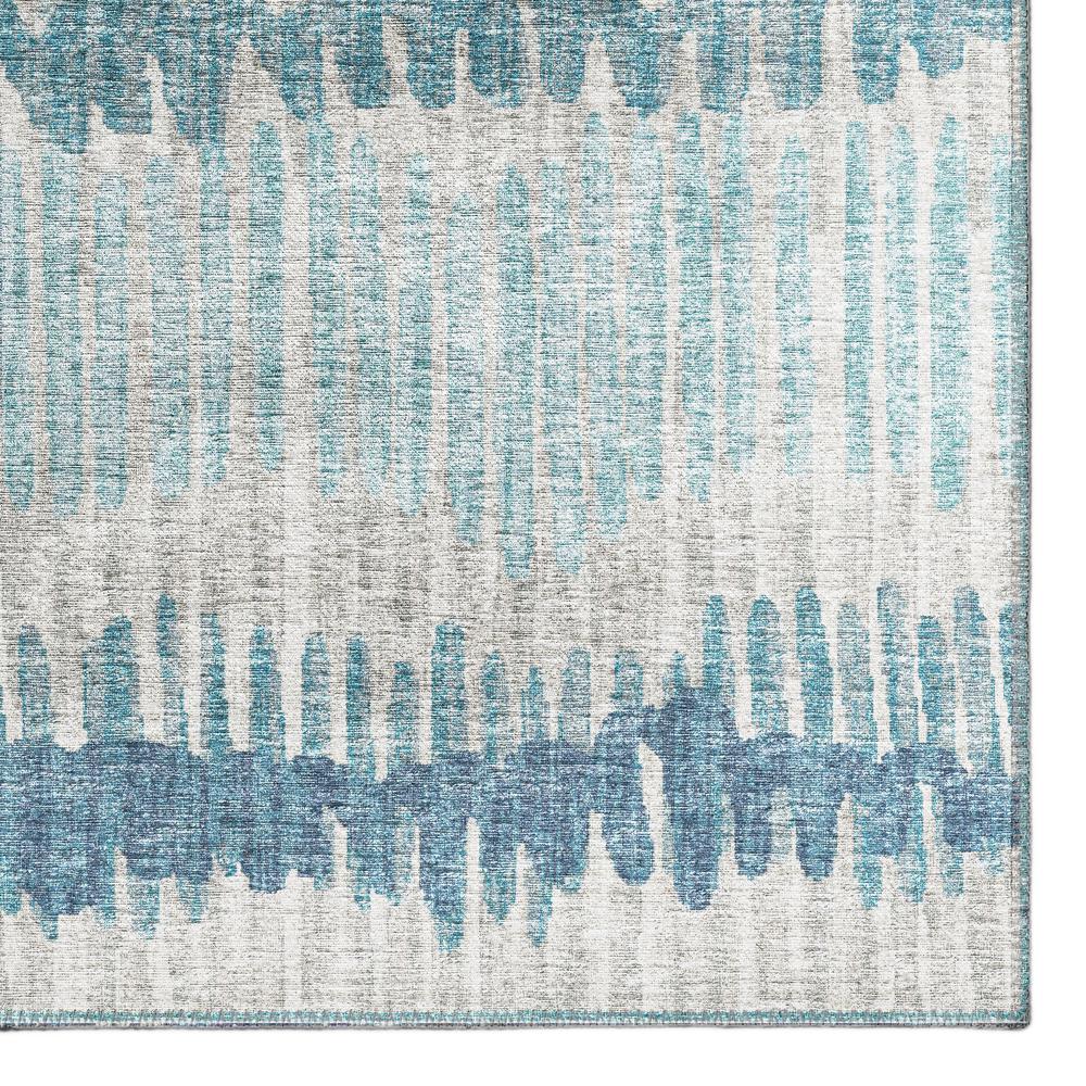 Rylee Blue Transitional Striped 8' x 8' Round Rug Blue ARY34. Picture 2