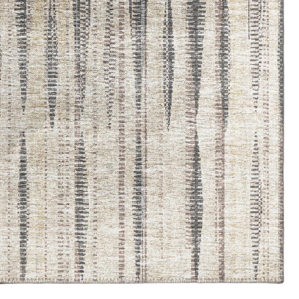 Waverly Beige Contemporary Striped 8' x 8' Round Rug Beige AWA31. Picture 2