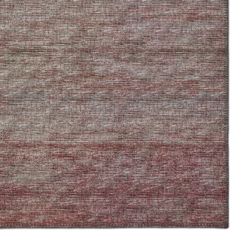 Marston Burgundy Transitional Striped 8' x 8' Round Rug Burgundy AMA31. Picture 2