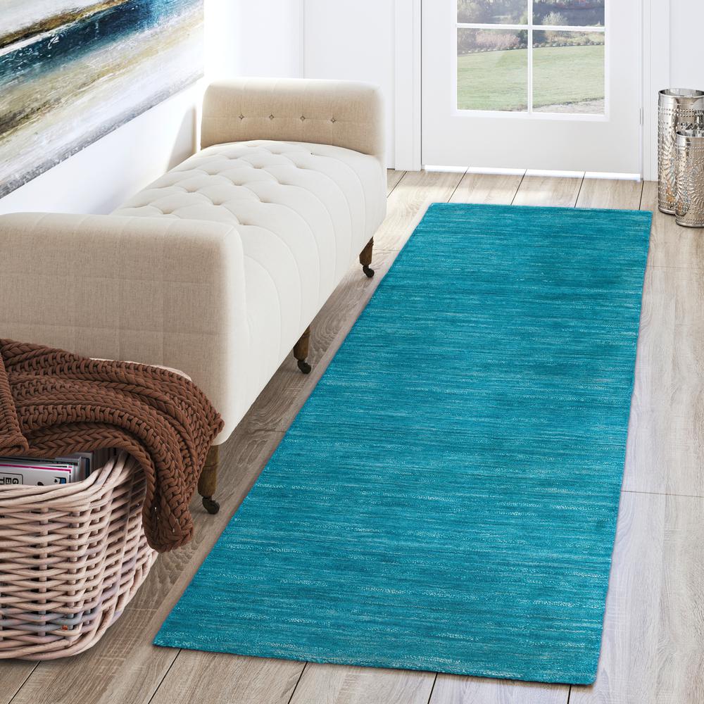 Rafia RF100 Cobalt 2'3" x 7'6" Runner Rug. Picture 2