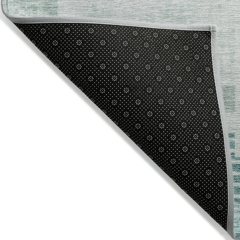 Machine Washable Indoor/Outdoor Chantille Teal 9' x 12' Rug. Picture 2