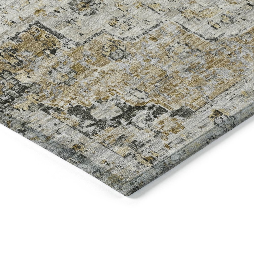 Machine Washable Indoor/Outdoor Chantille Taupe 9' x 12' Rug. Picture 3