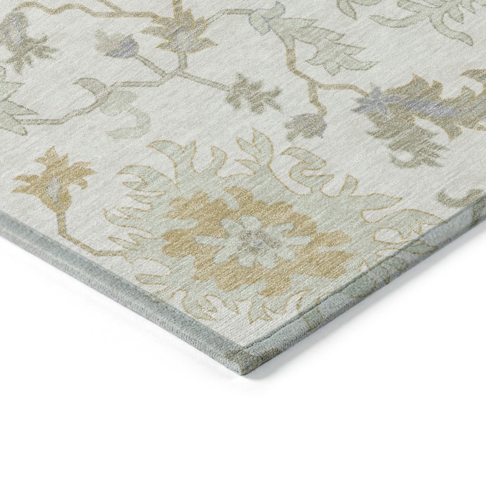 Machine Washable Indoor/Outdoor Chantille Ivory 9' x 12' Rug. Picture 3