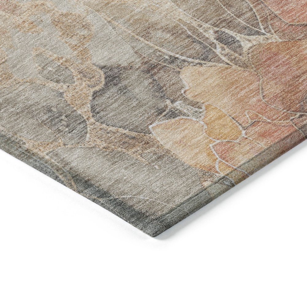 Machine Washable Indoor/Outdoor Chantille Peach 9' x 12' Rug. Picture 3