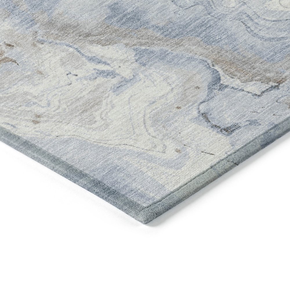Machine Washable Indoor/Outdoor Chantille Taupe 9' x 12' Rug. Picture 3