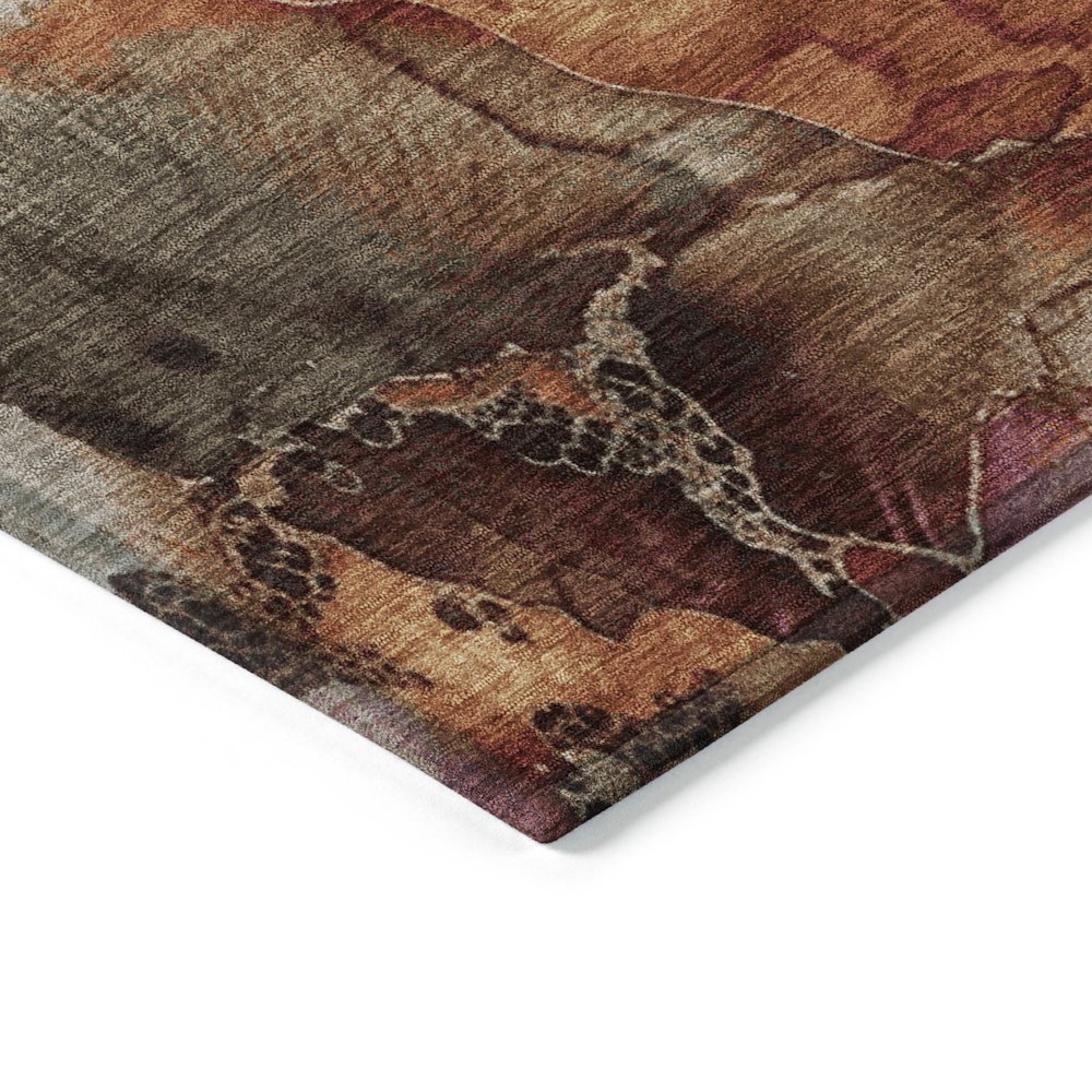 Machine Washable Indoor/Outdoor Chantille Khaki 9' x 12' Rug. Picture 3