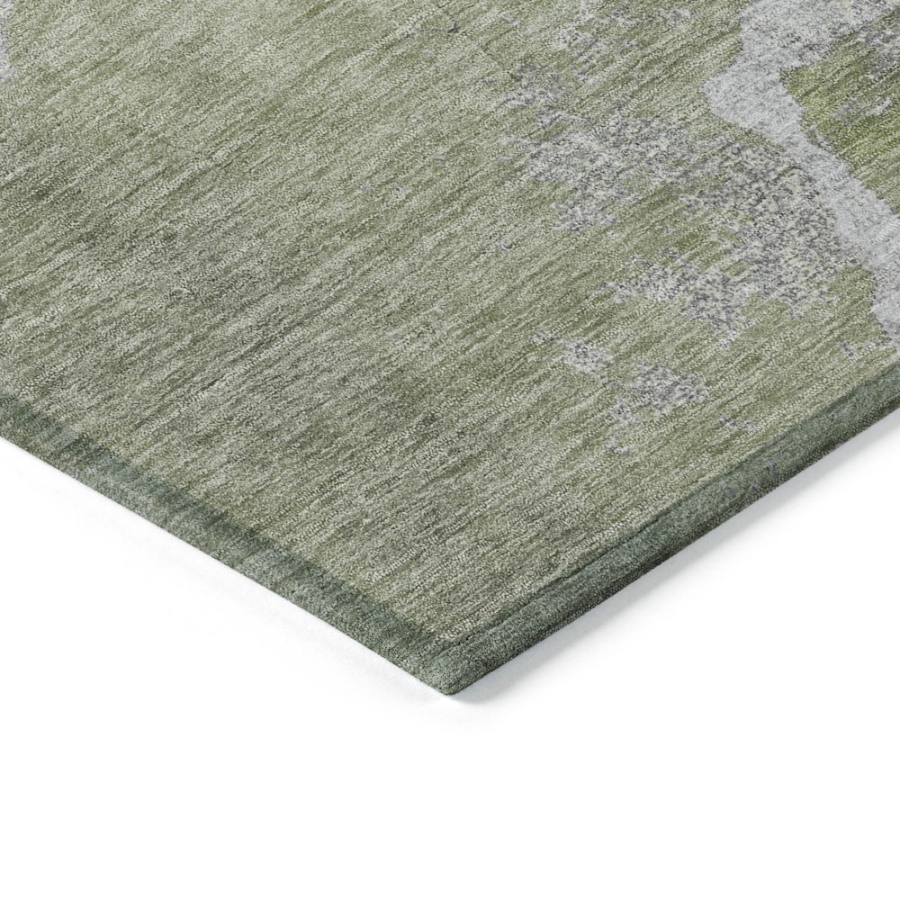 Machine Washable Indoor/Outdoor Chantille Green 9' x 12' Rug. Picture 3