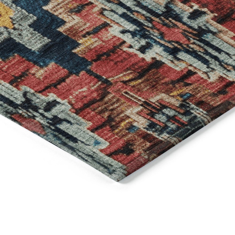 Machine Washable Indoor/Outdoor Chantille Rust 9' x 12' Rug. Picture 3