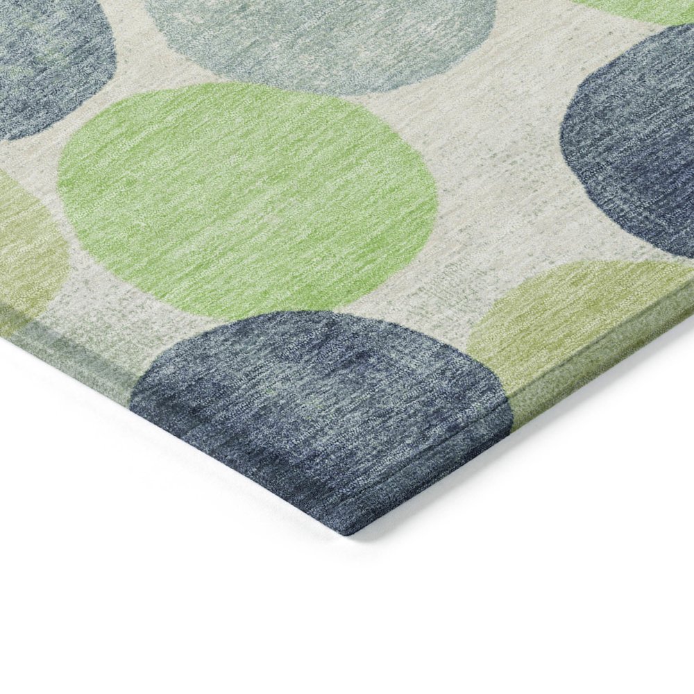 Machine Washable Indoor/Outdoor Chantille Navy 9' x 12' Rug. Picture 3