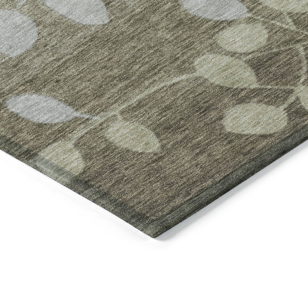Machine Washable Indoor/Outdoor Chantille Khaki 9' x 12' Rug. Picture 3