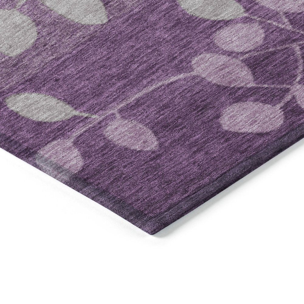 Machine Washable Indoor/Outdoor Chantille Purple 9' x 12' Rug. Picture 3