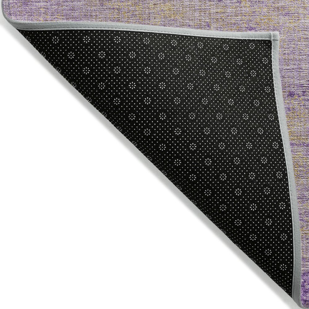 Machine Washable Indoor/Outdoor Chantille Purple 9' x 12' Rug. Picture 2