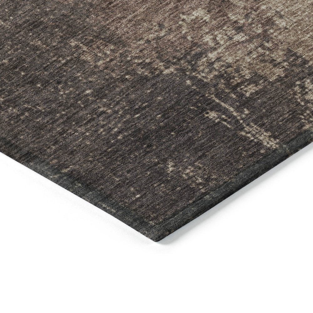 Machine Washable Indoor/Outdoor Chantille Chocolate 9' x 12' Rug. Picture 3
