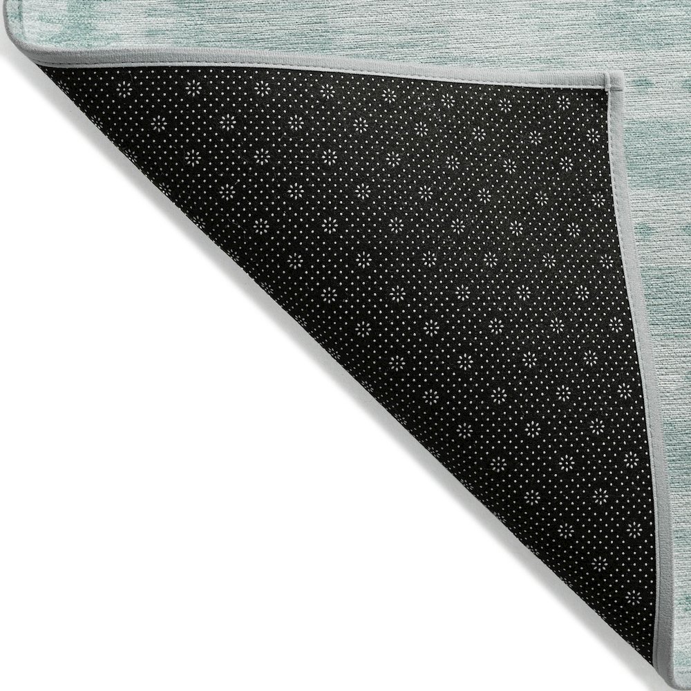 Machine Washable Indoor/Outdoor Chantille Turquoise 9' x 12' Rug. Picture 2