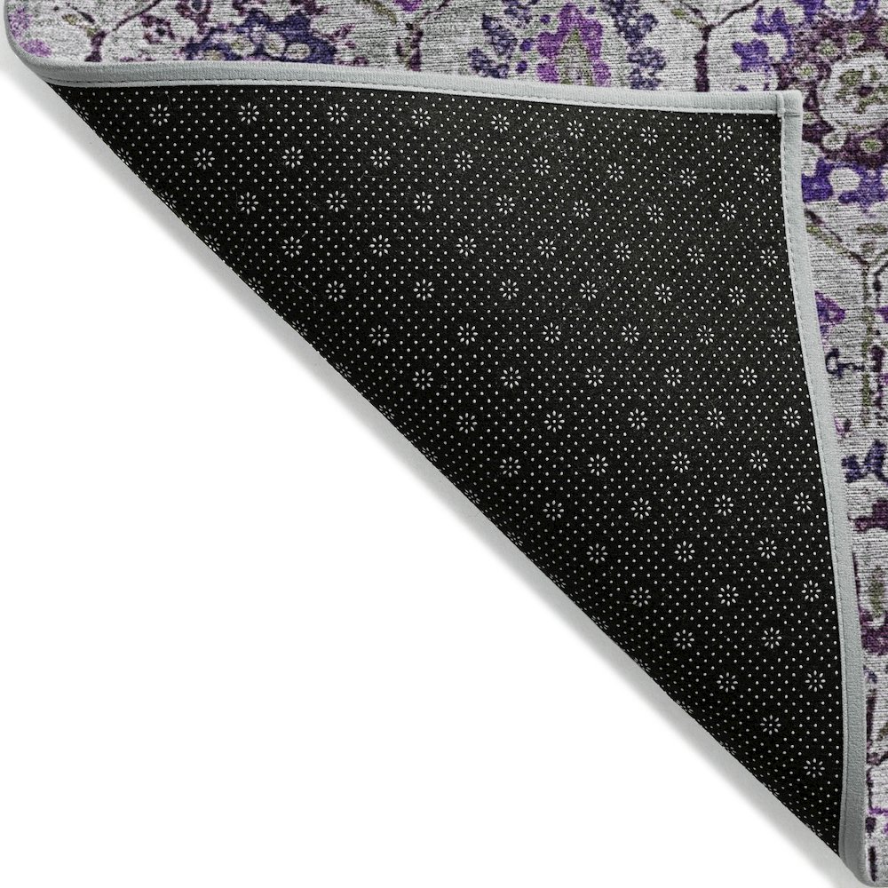 Machine Washable Indoor/Outdoor Chantille Purple 9' x 12' Rug. Picture 2