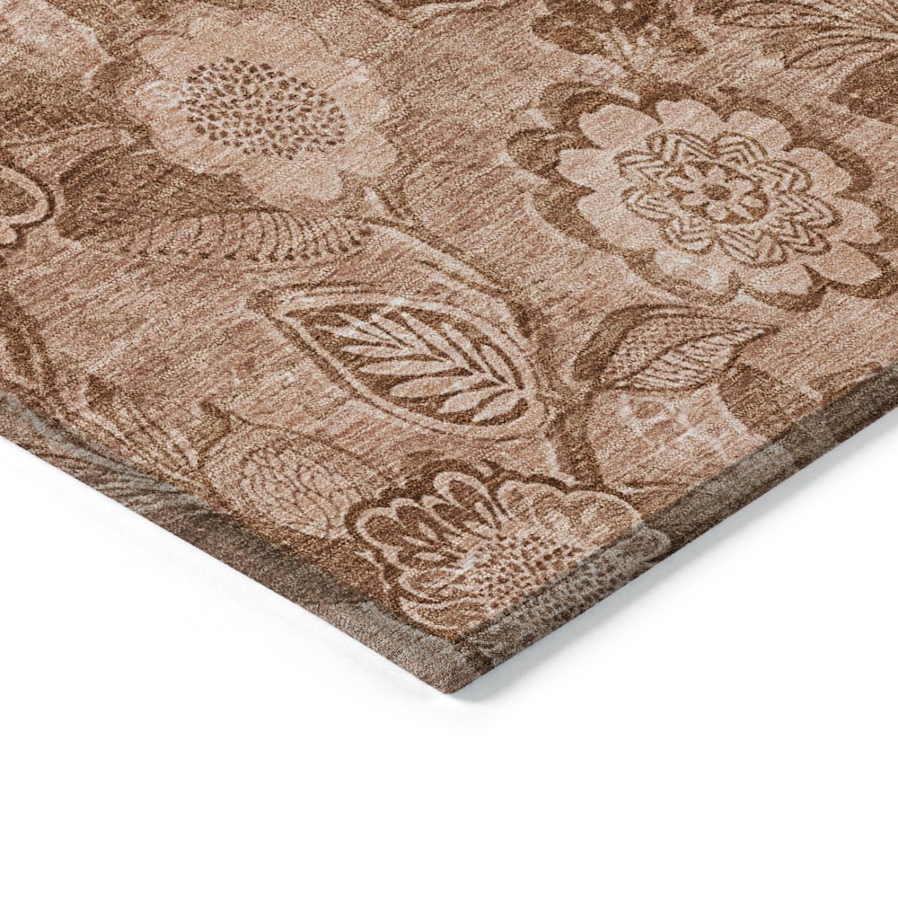 Machine Washable Indoor/Outdoor Chantille Terracotta 9' x 12' Rug. Picture 3